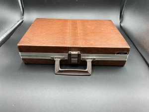 Vintage Savoy 30 Cassette Tape Briefcase Retro Storage Brown Carrying Case - Picture 1 of 10