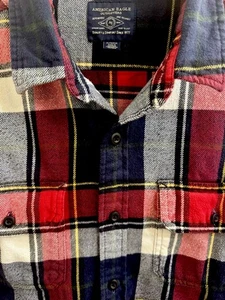 Camicia American Eagle Outfitters in flanella a quadri manica lunga 100% cotone taglia XL - Foto 1 di 14