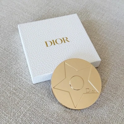 Dior New Cosmetic Beauty Makeup Compact Mirror in Gold Lucky Star with Box - Image 1 of 4
