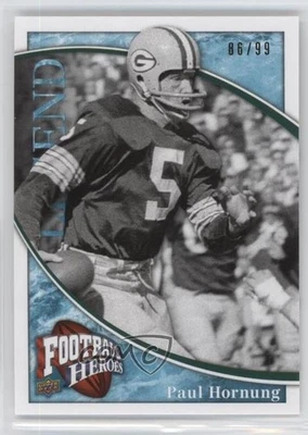 2009 Upper Deck Football Heroes Legend Blue /99 Paul Hornung #201 HOF - Image 1 of 2