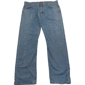 Pantalones de mezclilla azul de pierna recta calce regular Carrera 710 para hombre W40 L34 - Imagen 1 de 9
