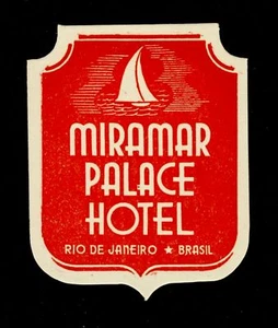 Hotel Miramar RIO BRASIL * Old Vignette - Picture 1 of 1