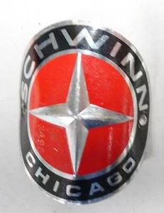INSIGNIA DE CABEZA DE BICICLETA SCHWINN Chicago de colección *nueva* - Imagen 1 de 2