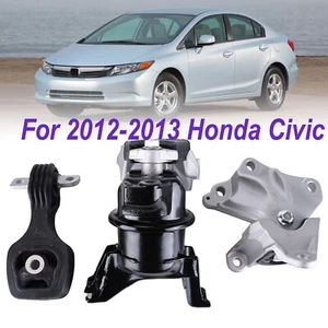 3PCS Engine Motor & Trans Mount Set For 2012-2013 Honda Civic 1.8L For Auto NEW - Foto 1 di 16