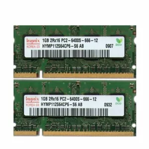 2GB 2x 1GB Dell Inspiron 6000 9300 B120 DDR2 Laptop/Notebook RAM SODIMM Memory - Picture 1 of 6