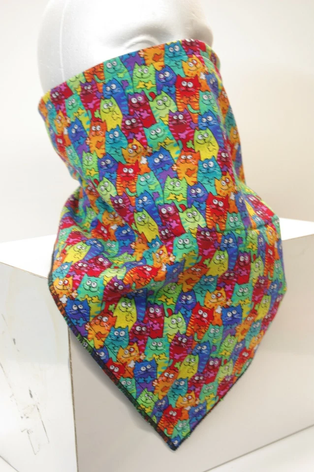 Máscara facial polar a prueba de viento dibujos animados gatos forrada bandana motocicleta Foto 1 de 1