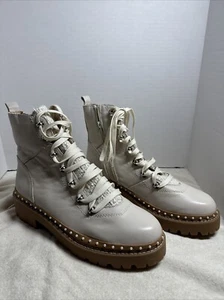 Steve Madden Rainier Leather Lace Up Platform Ankle Boots Size 11 - Picture 1 of 8