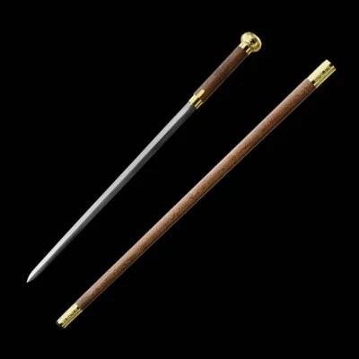 Handmade Chinese Kung Fu Double-edged Sword Tai Chi Jian 1095 Carbon Steel Blade - Image 1 of 4