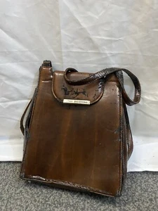 Alex Valentino Leder Handtasche Damen Burgund Made in Italy Getragen Leder - Bild 1 von 14