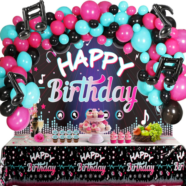 Birthday Music Plastic Party Decorations for sale