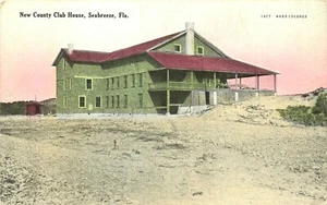 NEW COUNTRY CLUB HOUSE, SEABREEZE, FLORIDA, VINTAGE POSTCARD - Picture 1 of 2