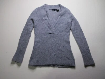 Suéter Moda International púrpura manga larga cuello en V lana para mujer talla mediana Foto 1 de 4