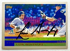 LUIS GONZALEZ SIGNIERTE 2000 TOPPS BASEBALL KARTE #98 Diamondbacks - Bild 1 von 2