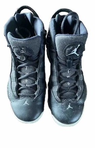 Nike Boys Jordan 6 Rings Grade School 323419-021 Black Sneaker Shoes Size 5.5Y - Picture 1 of 16
