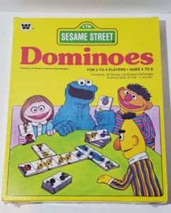 Juego de dominó Whitman Plaza Sésamo 4797-20 (C) 1980 vintage nuevo precintado  - Imagen 1 de 3