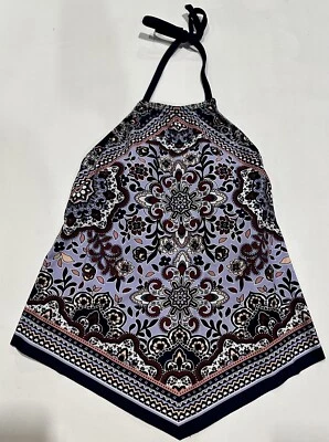 Camiseta tankini de cuello alto para mujer - Kona Sol púrpura floral XS Foto 1 de 2