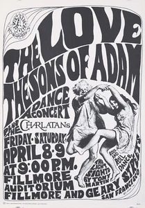 Póster Original Vintage Dirty Old Man Love Sons of Adam Charlatans 1966 Rock - Imagen 1 de 1