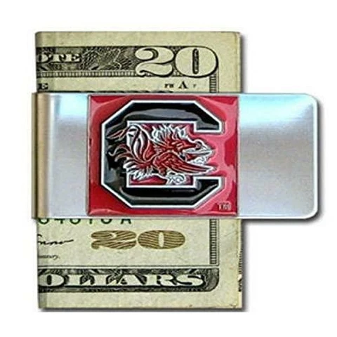 NCAA Siskiyou Sports Mens South Carolina Fighting Gamecocks Steel Money Clip One Cover