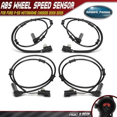 Sensor de velocidad de rueda ABS delantero y trasero 4 piezas para chasis de autocaravana Ford F-53 08-09 Foto 1 de 4