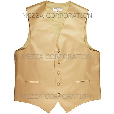 New Men's Vesuvio Napoli Tuxedo Vest Waistcoat only prom wedding party Beige - Image 1 of 3