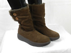 Skechers Boots Womens 10  Mid Calf Boots Brown Leather Pull On