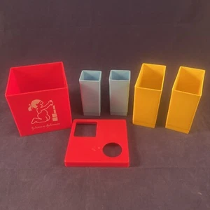 Vintage Johnson & Johnson Stack & Fit Shape Sorter Red Square Developmental - Picture 1 of 6