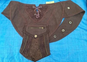 BROWN festival belt game of thrones, pocket utility steampunk Gekko Money Belt - Picture 1 of 5