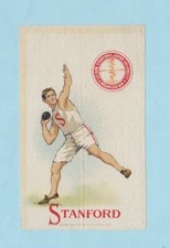 c1910s S22 Murad Cigarettes tobacco silk STANFORD UNIVERSITY SHOT PUT