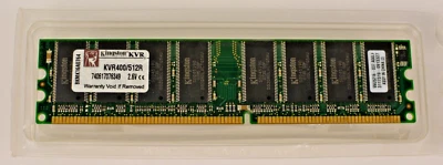 Kingston 512MB 400MHz PC3200 DDR Desktop Memory KVR400/512R - Image 1 of 4