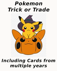 Pokemon Halloween Trick or Trade PICK YOUR CARD Including Holo Pikachu Stamp - Picture 1 of 27