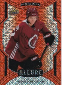 20-21 UPPER DECK ALLURE ROOKIE ORANGE SLICE VICTOR SODERSTROM RC #130 COYOTES - Imagen 1 de 1