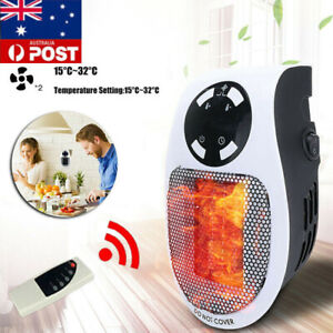 Electric Portable Space Alpha Heater - 500W Small Heater Plug In Wall with Timer