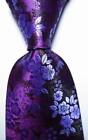 New Classic Floral Purple JACQUARD WOVEN 100% Silk Men's Tie Necktie