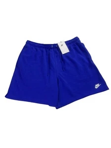 Nike Mens NSW Sportswear Club Knit Shorts Size M, 6" Blue Terry Above Knee NWT - Picture 1 of 12