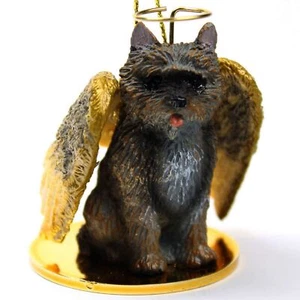 Figura de ángel adorno de Cairn Terrier pintada a mano atigrado - Imagen 1 de 1