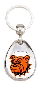 Bulldogge - Schlüsselanhänger aus Metall Bild 25mm - Bild 1 von 4