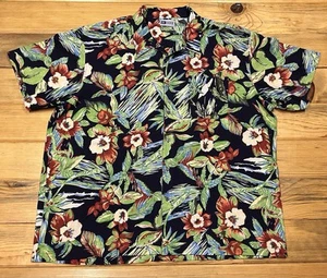 Vintage Untied Mens Shirt 3XL Tropical Island Floral Hawaiian Beach Summer Silk - Picture 1 of 17