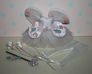 8" Madame Alexander glitzernde Flügel Fee Tutu Outfit markiert TINKER BELL mit Zauberstab - Bild 1 von 10