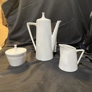 harmony house china Moonglow White Coffee Pot Sugar And Creamer - Picture 1 of 12