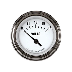 Classic Instruments WH30SLF White Hot 2-1/8" Voltage Gauge - Picture 1 of 1