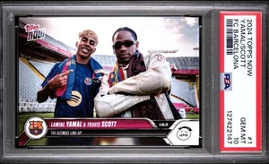 PSA 10 2024-25 TOPPS NOW FC BARCELONA 1 TRAVIS SCOTT/LAMINE YAMAL - Picture 1 of 2