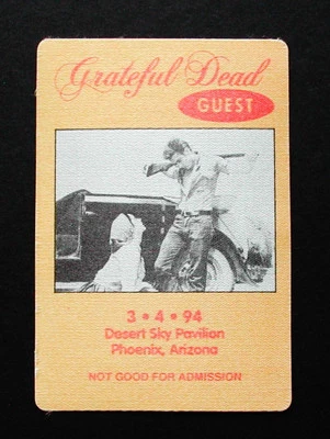 Grateful Dead Backstage Pass James Dean Liz Taylor Giant Arizona 3/4/94 3/4/1994 - Image 1 of 2
