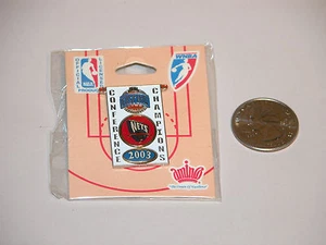 NEW JERSEY NETS NBA PLAYOFFS PIN 2003 EASTERN CONFERENCE CHAMPIONS - Picture 1 of 1