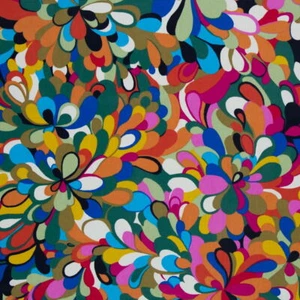 0,5m Leona, beschichtete Baumwolle, bunte Tropfen pink, 838934 (19,90 EUR/m) - Bild 1 von 1