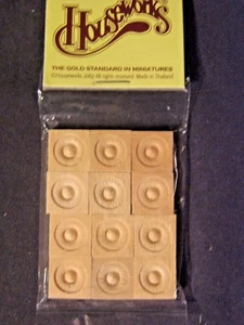 WINDOW CORNER HEAD BLOCKS  miniature dollhouse trim 12pcs  #7064 1/12 scale