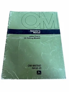 John Deere 56 Riding Mower OMM47047 Operators Manual Book - Picture 1 of 4