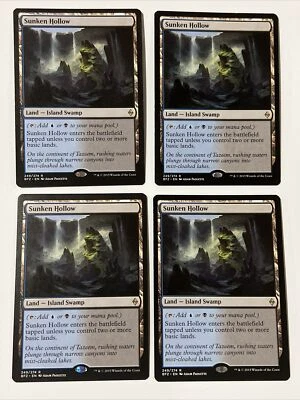 Sunken Hollow x 4 - MTG Magic the Gathering - Battle for Zendikar - NM/LP - Image 1 of 2