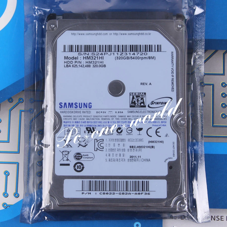 For SAMSUNG HM321HI 320 GB 2.5" 5400 RPM 8 MB SATA Hard Disk Drive HDD - Image 1 of 1