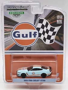 GREENLIGHT HOBBY EXCLUSIVE GULF OIL 2020 FORD SHELBY GT-350 REAL RIDERS! - Picture 1 of 3