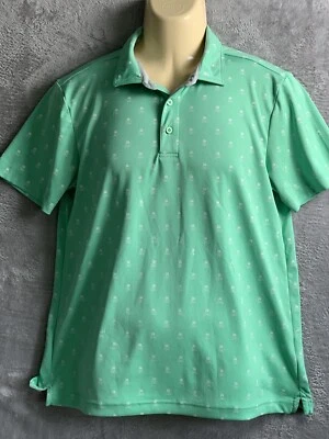 Pure Hockey Off Season Hockey Player Golf Green Polo Mens Size M Short Sleeve - Image 1 of 4